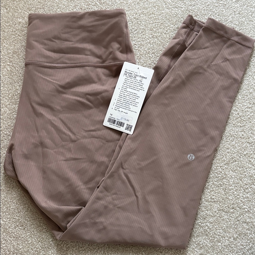 Lululemon Wunder Train High-Rise Ribbed Tight 28" - Picture 2 of 4